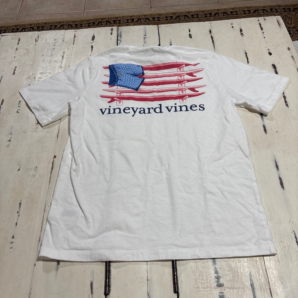 Vineyard Vines Boys White Short Sleeve Tee with Pocket